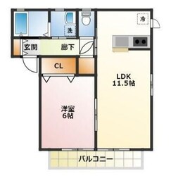 グランシードアルプス２号館の物件間取画像